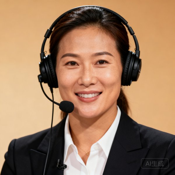 JRS直播COO李娜，前体育主播，佩戴耳麦